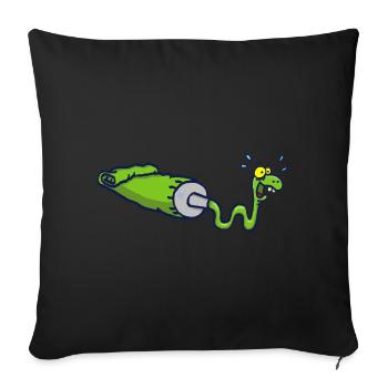 Snake painter - Sofa pillowcase 17,3'' x 17,3'' (45 x 45 cm) - black - Front