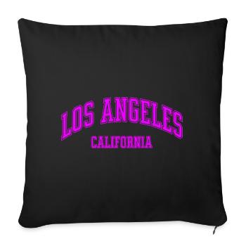 Los Angeles California Lettering Pink - Sofa pillowcase 17,3'' x 17,3'' (45 x 45 cm) - black - Front