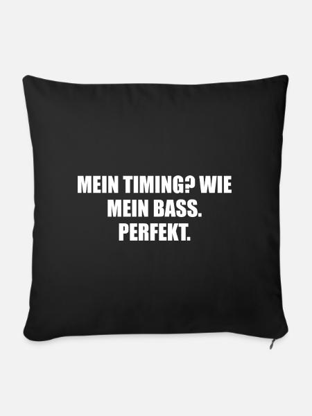 Mein Timing Mein Bass Perfekt - Sofakissenbezug 45 x 45 cm - Schwarz