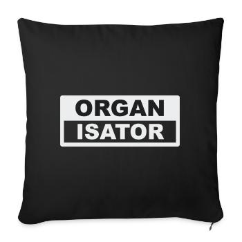 Organisator Typo-Kontrast - Sofakissenbezug 45 x 45 cm - Schwarz - Vorne