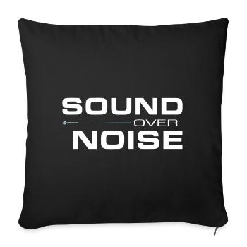 Son plutôt que bruit - Housse de coussin décorative 45 x 45 cm - noir - Devant