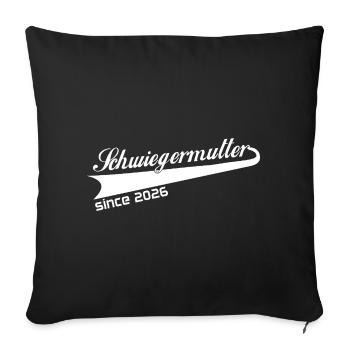Mother-in-law 2026, best mother-in-law ever - Sofa pillowcase 17,3'' x 17,3'' (45 x 45 cm) - black - Front