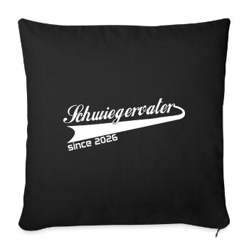 Father-in-law 2026, best father-in-law ever - Sofa pillowcase 17,3'' x 17,3'' (45 x 45 cm) - black - Front