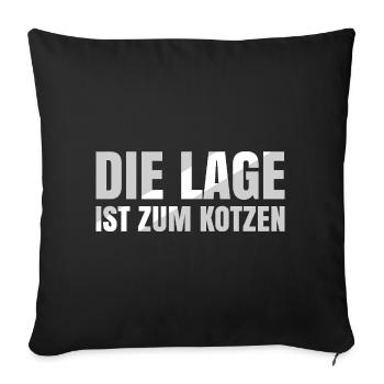 The location sucks - Sofa pillowcase 17,3'' x 17,3'' (45 x 45 cm) - black - Front