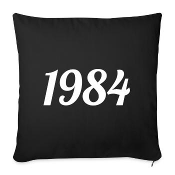1984 Vintage 1984 Retro Geburtstag 1984 Geschenk - Sofakissenbezug 45 x 45 cm - Schwarz - Vorne