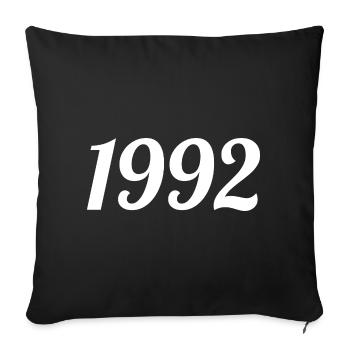 1992 Vintage 1992 Anniversaire Rétro 1992 Cadeau - Housse de coussin décorative 45 x 45 cm - noir - Devant