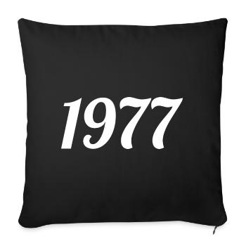 1977 Vintage 1977 Anniversaire Rétro 1977 Cadeau - Housse de coussin décorative 45 x 45 cm - noir - Devant