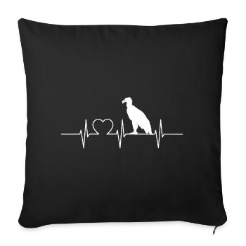 Vulture - Sofa pillowcase 17,3'' x 17,3'' (45 x 45 cm) - black - Front