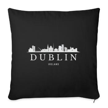 Skyline von Dublin, Dublin, Irland - Sofakissenbezug 45 x 45 cm - Schwarz - Vorne