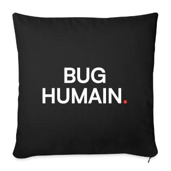 Bug humain humour fatigue moderne - Housse de coussin décorative 45 x 45 cm - noir - Devant