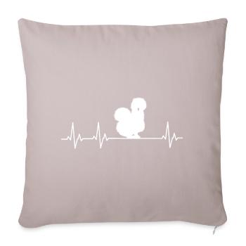 Fans de poulet - Coq - Coq - Poulet de soie - Housse de coussin décorative 45 x 45 cm - taupe clair - Devant