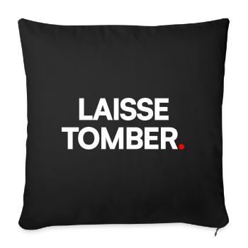 Drop it - Sofa pillowcase 17,3'' x 17,3'' (45 x 45 cm) - black - Front
