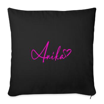 Anika Signature Neon Pink - Sofa pillowcase 17,3'' x 17,3'' (45 x 45 cm) - black - Front