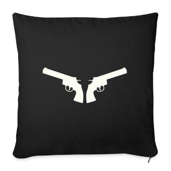 waffen- - Sofakissenbezug 45 x 45 cm - Schwarz - Vorne