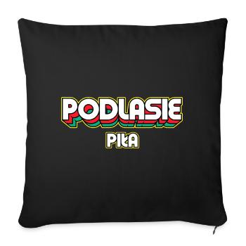 Podlasie Piła. Name des Retro-Bezirks - Sofakissenbezug 45 x 45 cm - Schwarz - Vorne