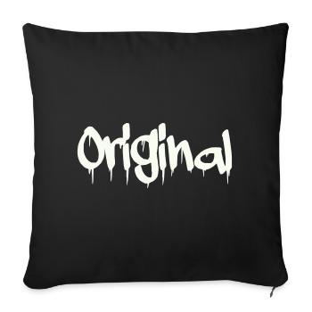 Original - Sofa pillowcase 17,3'' x 17,3'' (45 x 45 cm) - black - Front