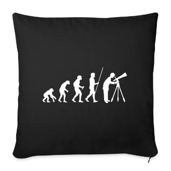 Évolution de l’astronomie - Housse de coussin décorative 45 x 45 cm - noir - Devant