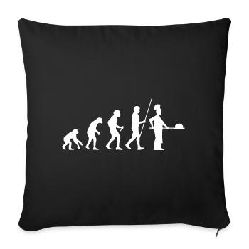 Bäcker Evolution - Sofakissenbezug 45 x 45 cm - Schwarz - Vorne