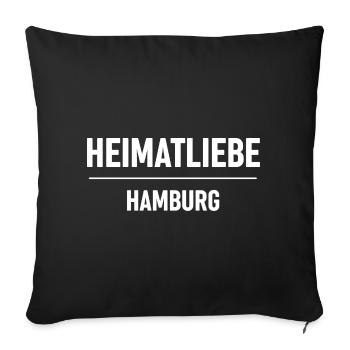 Heimatliebe Hamburg - Sofakissenbezug 45 x 45 cm - Schwarz - Vorne
