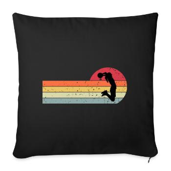 Basketteur - Housse de coussin décorative 45 x 45 cm - noir - Devant
