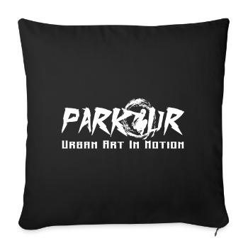 parkour - Sofa pillowcase 17,3'' x 17,3'' (45 x 45 cm) - black - Front