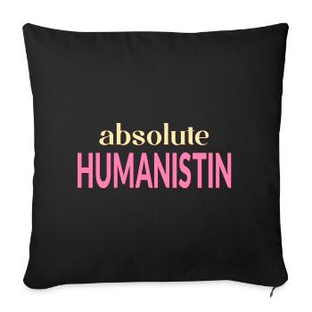 Humanismus Menschlichkeit - Sofakissenbezug 45 x 45 cm - Schwarz - Vorne