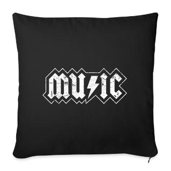 musique - Housse de coussin décorative 45 x 45 cm - noir - Devant