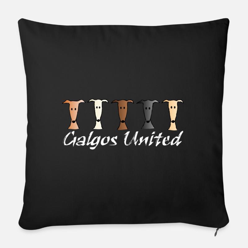 Galgos united - Sofakissenbezug 45 x 45 cm - Schwarz