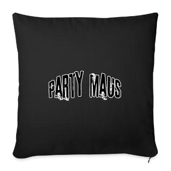 Partymaus - Sofakissenbezug 45 x 45 cm - Schwarz - Vorne