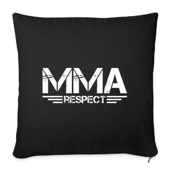 MMA Respect Martial Arts Fighter Icon Logo Équipe - Housse de coussin décorative 45 x 45 cm - noir - Devant