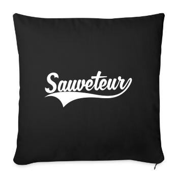 Sauveteur - Housse de coussin décorative 45 x 45 cm - noir - Devant