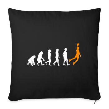 Basketball evolution basketball player gift - Sofa pillowcase 17,3'' x 17,3'' (45 x 45 cm) - black - Front