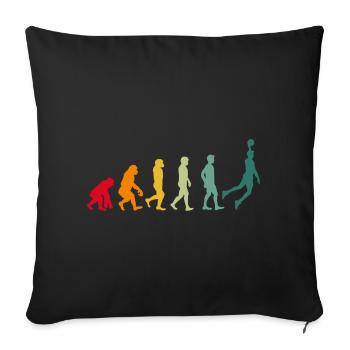 Basketball evolution basketball player retro gift - Sofa pillowcase 17,3'' x 17,3'' (45 x 45 cm) - black - Front