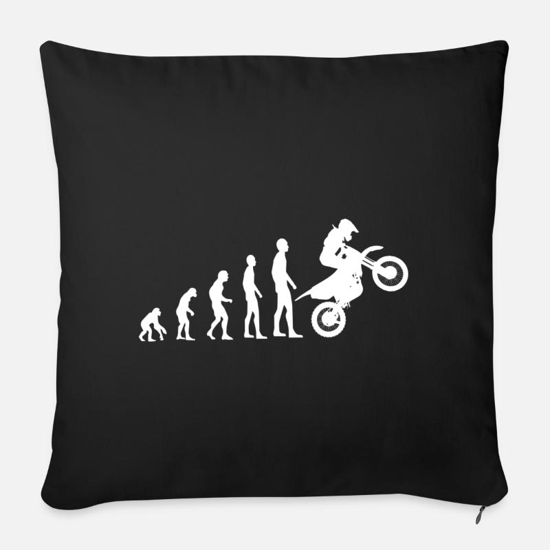 motocross evolution - Sofakissenbezug 45 x 45 cm - Schwarz