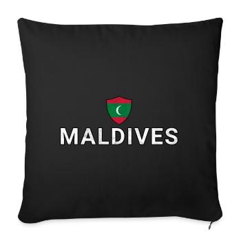 Maldives - Sofa pillowcase 17,3'' x 17,3'' (45 x 45 cm) - black - Front