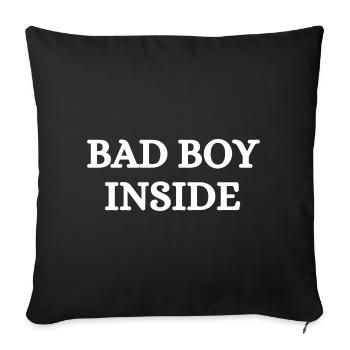 Stylish statement with rebellious flair - Sofa pillowcase 17,3'' x 17,3'' (45 x 45 cm) - black - Front