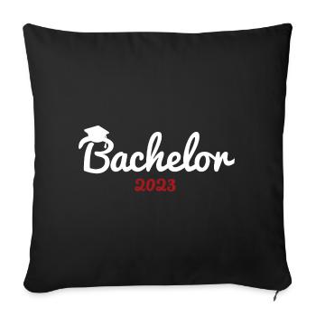 Bachelor Hut 2023 Abschluss Bachelorabschluss - Sofakissenbezug 45 x 45 cm - Schwarz - Vorne