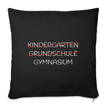 Gymnasium Schule - Sofakissenbezug 45 x 45 cm - Schwarz - Vorne