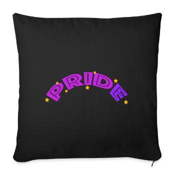 Pride | gay, rainbow, love, lgbtq - Sofa pillowcase 17,3'' x 17,3'' (45 x 45 cm) - black - Front