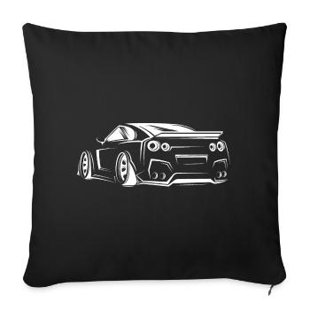 GTR Car Icon Illustration Icône graphique Logo - Housse de coussin décorative 45 x 45 cm - noir - Devant