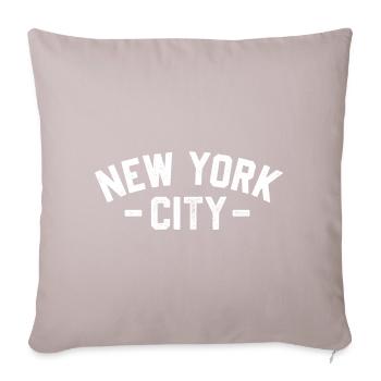 NEW YORK CITY VINTAGE ESTAMPILLÉ - Housse de coussin décorative 45 x 45 cm - taupe clair - Devant