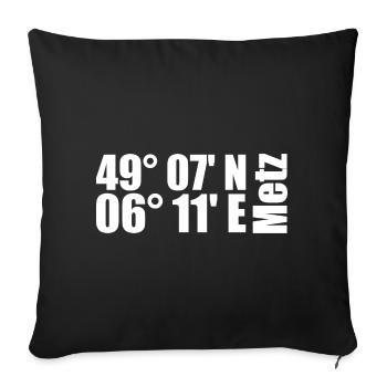 Coordonnées Metz - Housse de coussin décorative 45 x 45 cm - noir - Devant