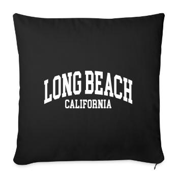 Long Beach - Sofa pillowcase 17,3'' x 17,3'' (45 x 45 cm) - black - Front