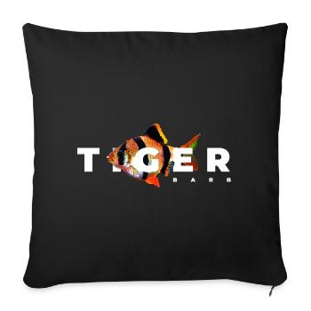 Tiger Barb Aquarium Fish - Sofa pillowcase 17,3'' x 17,3'' (45 x 45 cm) - black - Front