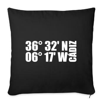 Cádiz Coordinates - Sofa pillowcase 17,3'' x 17,3'' (45 x 45 cm) - black - Front