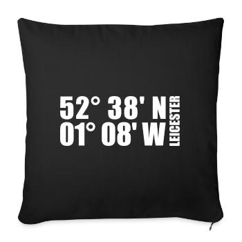 Leicester coordinates - Sofa pillowcase 17,3'' x 17,3'' (45 x 45 cm) - black - Front
