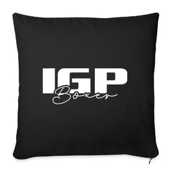 IGP BOXER Wilsigns Dog Sport Dogs Dog Gifts - Sofa pillowcase 17,3'' x 17,3'' (45 x 45 cm) - black - Front