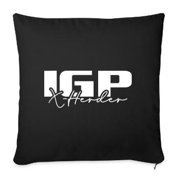 IGP X Herder Hundesport Hunde Wilsigns - Housse de coussin décorative 45 x 45 cm - noir - Devant