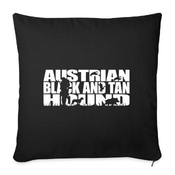 AUSTRIAN BLACK AND TAN HOUND Hunting Dogs Wilsigns - Sofa pillowcase 17,3'' x 17,3'' (45 x 45 cm) - black - Front
