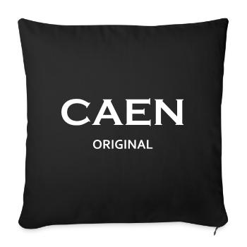 Caen original - Housse de coussin décorative 45 x 45 cm - noir - Devant